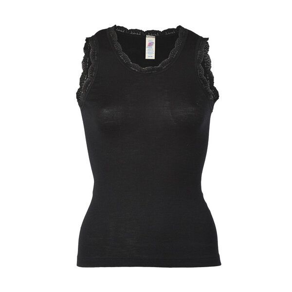 Engel natur Damen Achselshirt mit Spitze Bio-Schurwolle/Seide Engel natur Damen Achselshirt mit Spitze Bio-Schurwolle/Seide von Engel natur