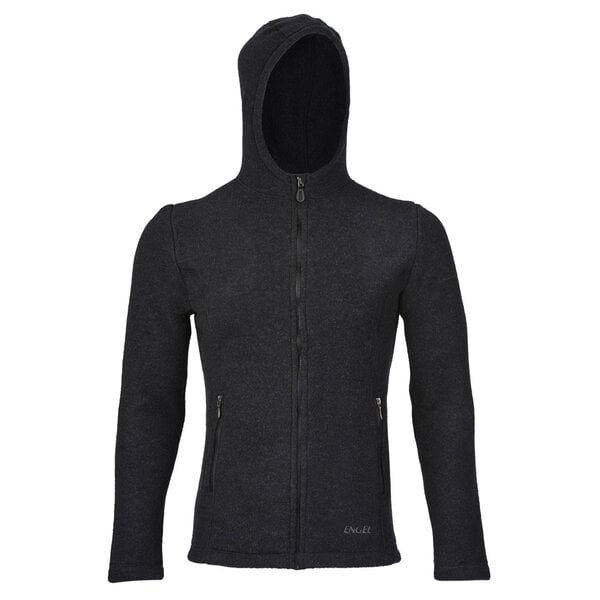 Engel natur Herren Fleece-Jacke mit Kapuze Bio-Schurwolle von Engel natur