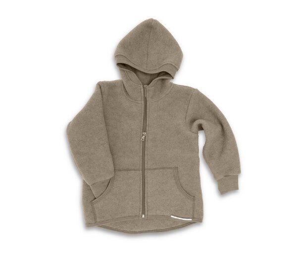 Engel natur Kinder Kapuzen-Jacke Schurwoll-Fleece kbT von Engel natur