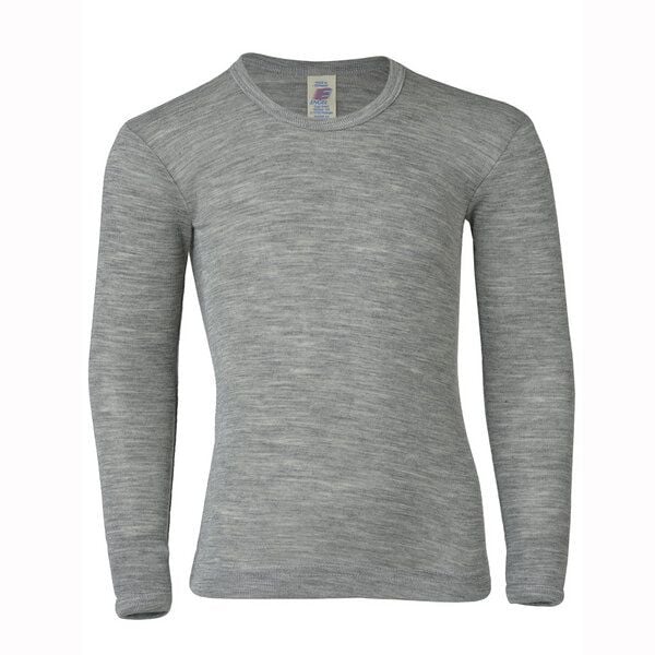 Engel natur Kinder Unterhemd Langarm Bio-Schurwolle/Seide von Engel natur