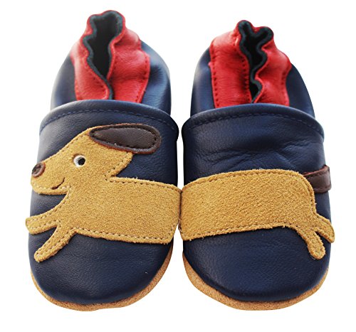 ENGEL + PIRATEN Krabbelschuhe Baby Leder Mädchen Jungen Babyschuhe Hausschuhe Kleinkind Weiche Lederschuhe Babyhausschuhe Lauflernschuhe Lederpuschen 18 19 20 21 22 23 24 25 26 EU von ENGEL + PIRATEN