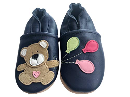 ENGEL + PIRATEN Krabbelschuhe Baby Leder Mädchen Jungen Babyschuhe Hausschuhe Kleinkind Weiche Lederschuhe Babyhausschuhe Lauflernschuhe Lederpuschen 18 19 20 21 22 23 24 25 26 EU von ENGEL + PIRATEN