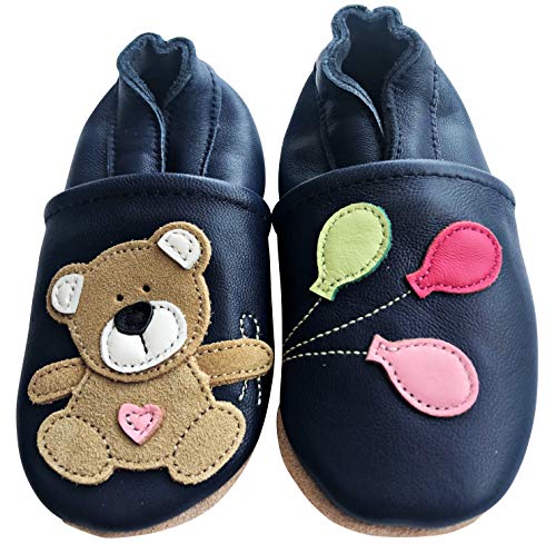 ENGEL + PIRATEN Krabbelschuhe Baby Leder Mädchen Jungen Babyschuhe Hausschuhe Kleinkind Weiche Lederschuhe Babyhausschuhe Lauflernschuhe Lederpuschen 18 19 20 21 22 23 24 25 26 EU von ENGEL + PIRATEN