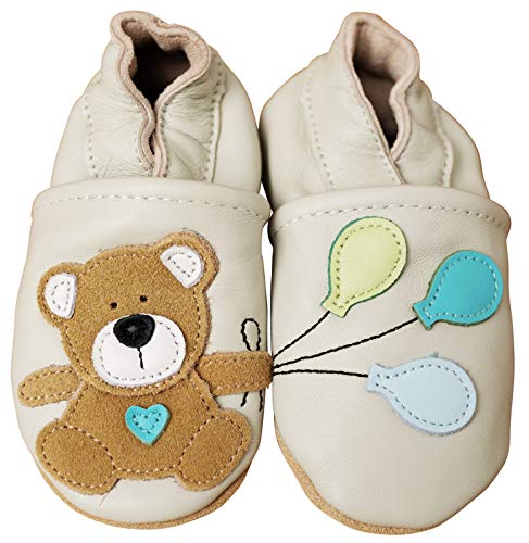 ENGEL + PIRATEN Krabbelschuhe Baby Leder Mädchen Jungen Babyschuhe Hausschuhe Kleinkind Weiche Lederschuhe Babyhausschuhe Lauflernschuhe Lederpuschen 18 19 20 21 22 23 24 25 26 EU von ENGEL + PIRATEN