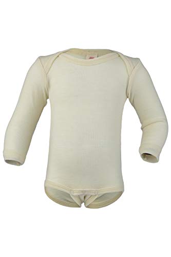 Baby Body langarm, 100% Wolle, Engel Natur, Gr. 98/104 von Engel