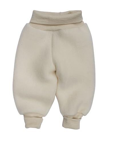 Baby Hose Fleece, 100% Schurwolle, Engel Natur mit Nabelbund, 50/56, Natur von Engel