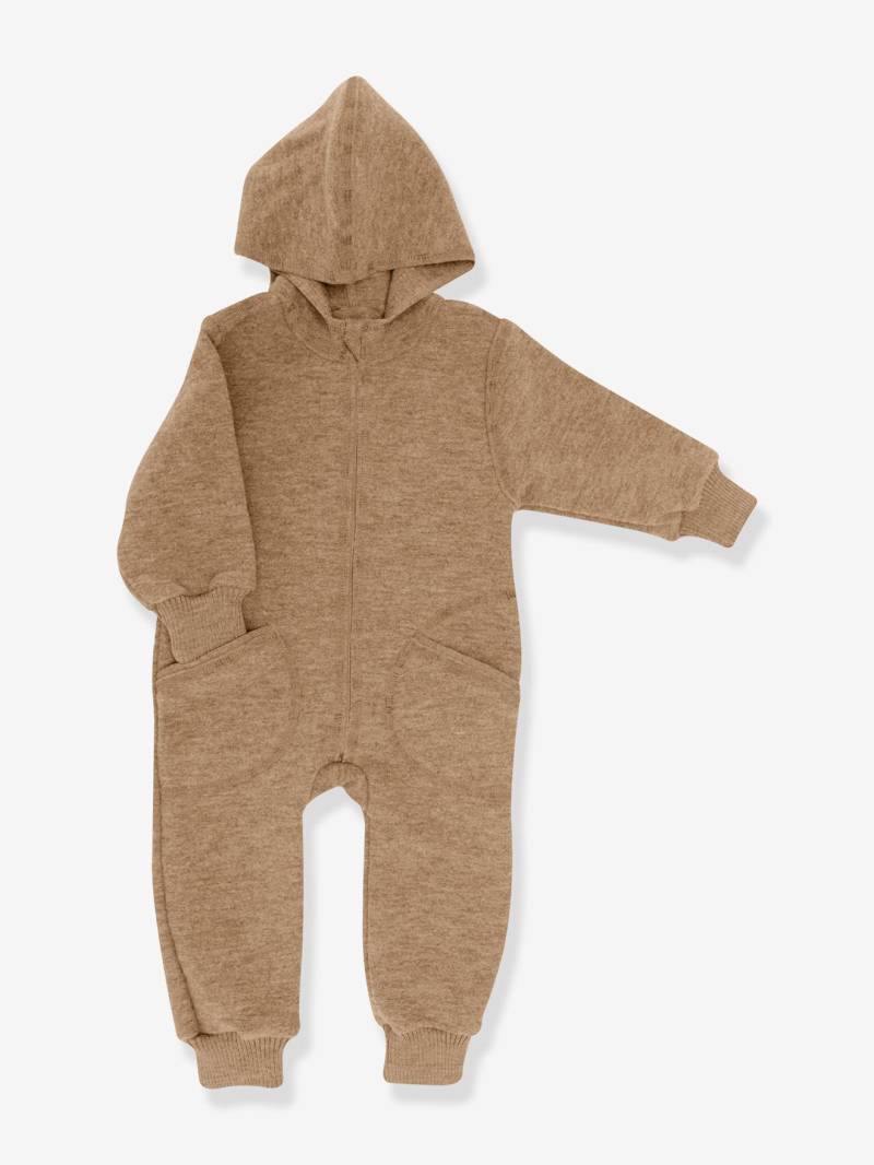 Baby Kapuzenoverall aus Schurwolle von Engel