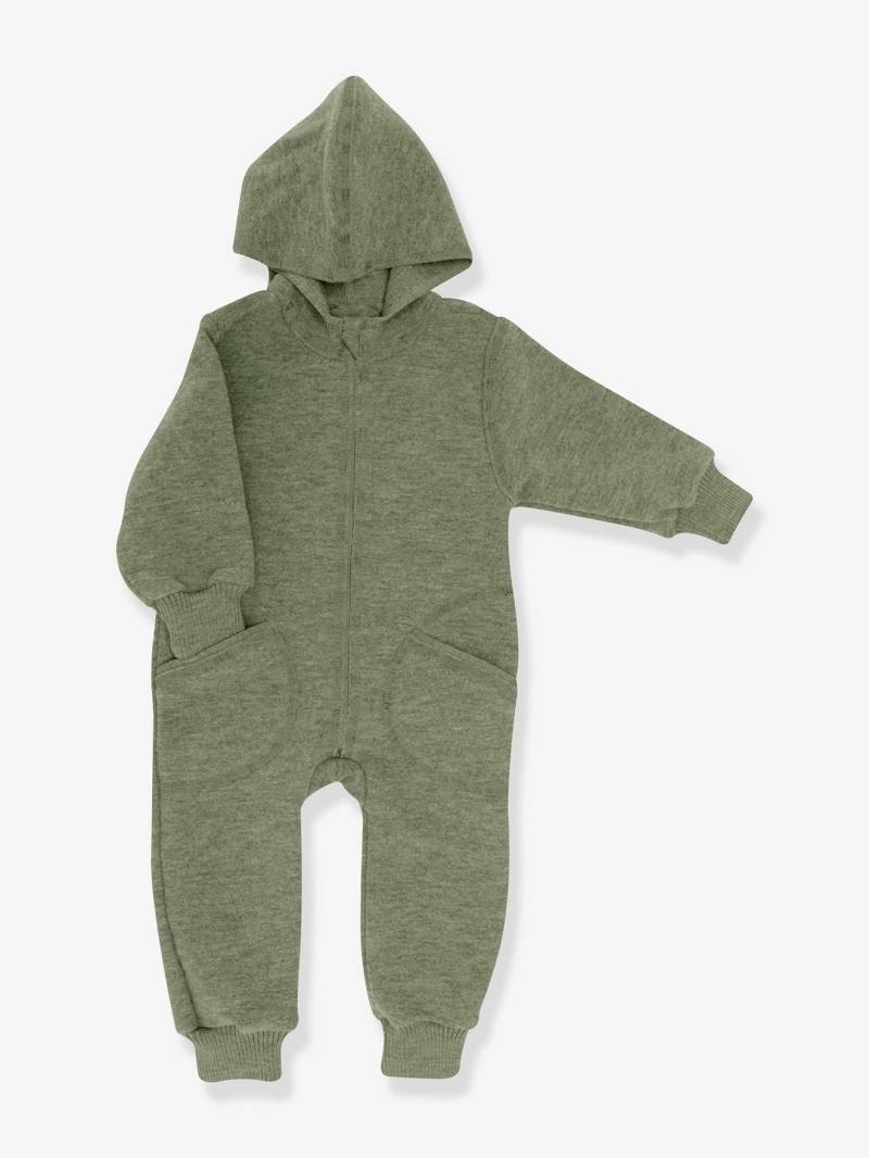 Baby Kapuzenoverall aus Schurwolle von Engel