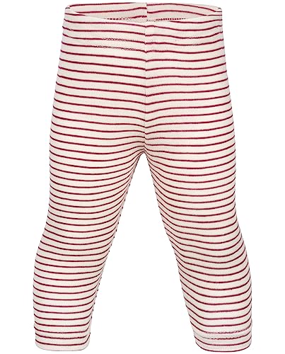 Engel, Baby Leggings Ringel, 70% Bio Wolle, 30% Seide, Made in Germany (Natur/Orchidee, 86-92) von Engel