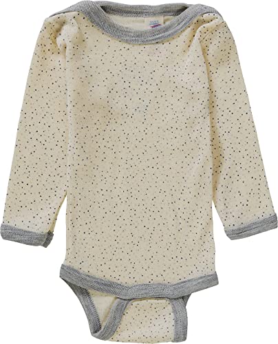 Engel Baby/Kinder Body Langarm Bio-Wolle/Seide, Natur (bedruckt), 62/68 von Engel