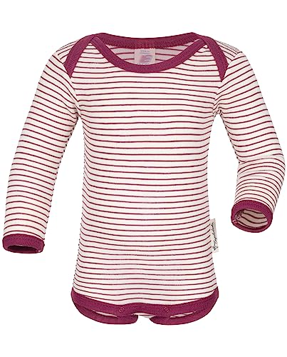 Engel Baby Body Langarm, 70% Wolle (kbT), 30% Seide, Natur (Natur/Orchidee, 62-68) von Engel