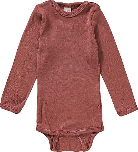 Engel Baby Body Langarm, 70% Wolle (kbT) und 30% Seide (Kupfer, 62-68) von Engel