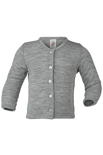 Engel Natur, Baby Strickjacke Cardigan, 70% Wolle 30% Seide (Hellgrau Melange, 50/56) von Engel