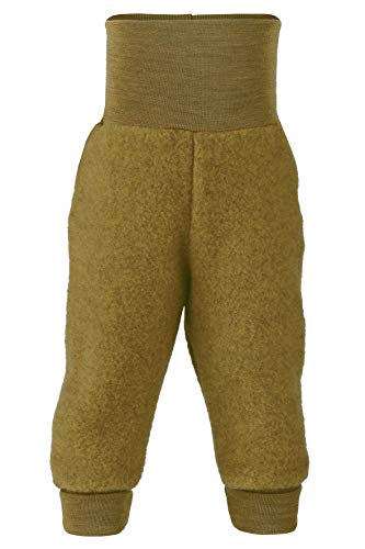 Engel Baby Hose Fleece, 100% Schurwole, Natur, Gr. 50/56-86/92, 3 Farben (50/56, Safran Melange) von Engel