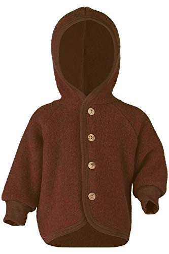 Engel Baby Jacke mit Kapuze Wollfleece (Zimt, 50-56) von Engel