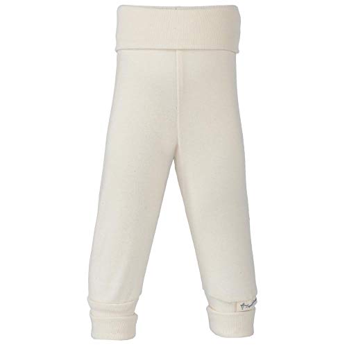 Engel Baby Nabelbundhose Baby-Hose lang aus 100% KBA Baumwolle Farbe Natur Feinripp, Größe 50/56 von Engel