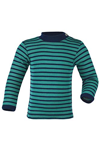 Engel Baby Pulli, Wolle Seide, Natur, Gr. 62/68-110/116, 2 Farben (62/68, Eisvogel/Marine) von Engel