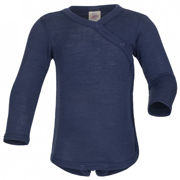 Engel - Kid's Wickelbody L/S - Merinounterwäsche Gr 74/80 blau von Engel