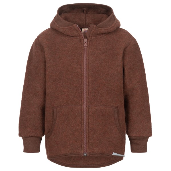 Engel - Kinder Kapuzenjacke Wollfleece - Wolljacke Gr 116 braun von Engel