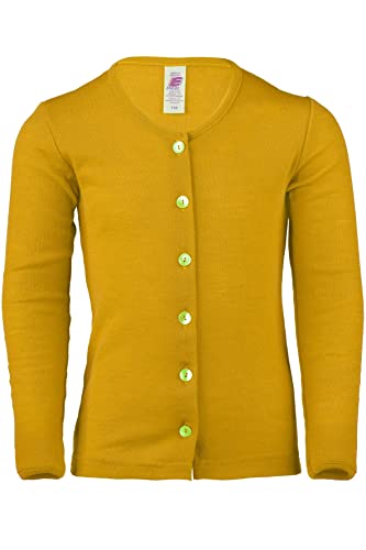 Engel Natur Kinder Strickjacke/Cardigan, Wolle und Seide, (116, Safran) von Engel