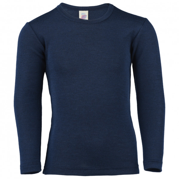 Engel - Kinder Unterhemd L/S - Merinounterwäsche Gr 140 blau von Engel