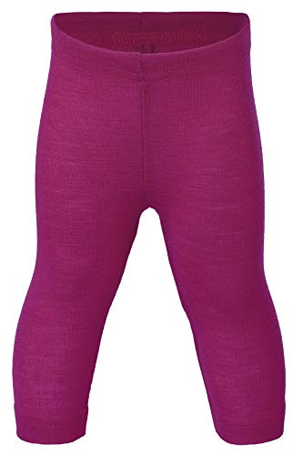 Engel Natur, Baby Leggings/Lange Unterhose, 70% Wolle (kbT), 30% Seide (86/92, Himbeere) von Engel