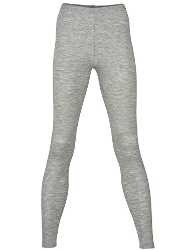 Engel Natur, Damen Leggings, Wolle Seide, Gr. 34-48 (46/48, Hellgrau Melange) von Engel