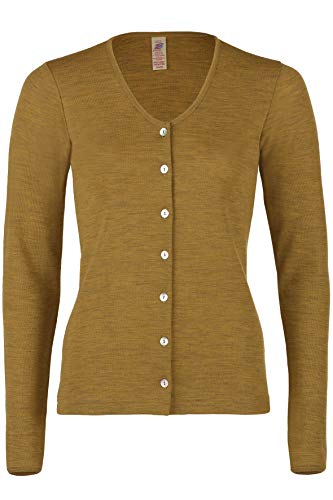 Engel Natur, Damen Strickjacke, 100% Wolle (kbT) (42-44, Safran Melange) von Engel