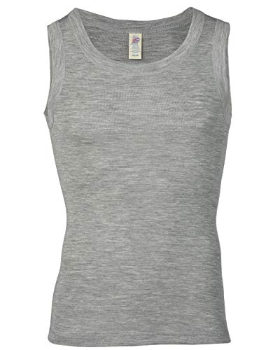 Engel Natur, Herren Achselshirt, Wolle und Seide, Hellgrau Melange, 46/48 von Engel