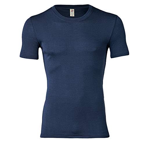 Engel Natur, Herren T-Shirt, Wolle und Seide (46/48, Marine) von Engel