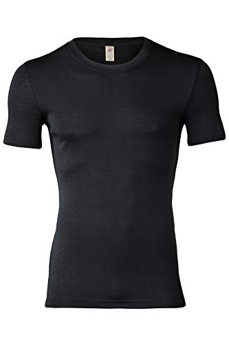 Engel Natur, Herren T-Shirt, Wolle und Seide (46/48, Schwarz) von Engel