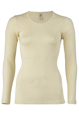 Engel Natur, Merino Damen Unterhemd Langarm, 100% Wolle (kbT) (Beige, 38-40) von Engel Natur