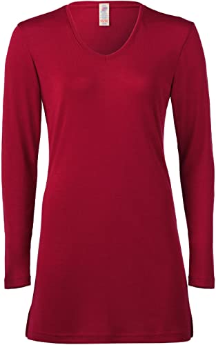 Engel Natur, Merino Longshirt, 70% Wolle (kbT), 30% Seide (46-48, Malve) von Engel