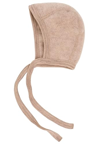 Engel Natur Baby Häubchen, Fleece, 100% Wolle (Sand, 50-56) von Engel