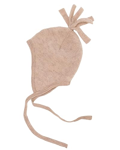 Engel-Natur Baby Mütze aus flauschigem Schurwoll-Fleece kbT (Sand, 86-92) von Engel