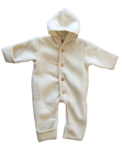 Engel-Natur Baby Overall mit Kapuze aus Bio Schurwoll-Fleece, Natur, Gr. 50/56 Engel-Natur Baby Overall mit Kapuze aus Bio Schurwoll-Fleece, Natur, Gr. 50/56 von Engel