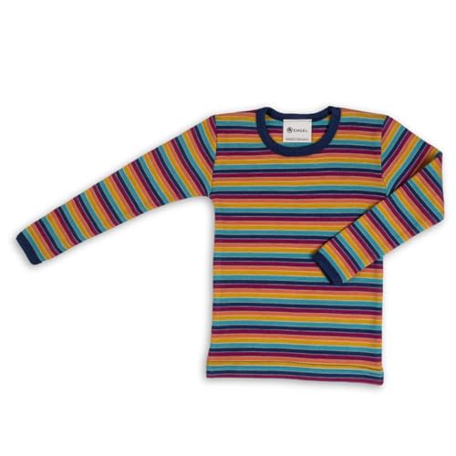 Engel Natur Kinder Langarm Unterhemd 70% kbT-Merinowolle, 30% Seide, GOTS Zertifiziert, Made in Germany (128, Multicolour) von Engel
