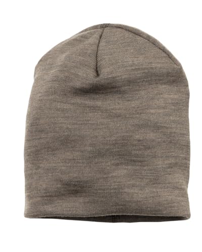 Engel Natur | Merino Beanie Kinder Mütze | 70% Wolle (kbT), 30% Seide | GOTS Zertifiziert | Walnuss Gr. 110-116 von Engel