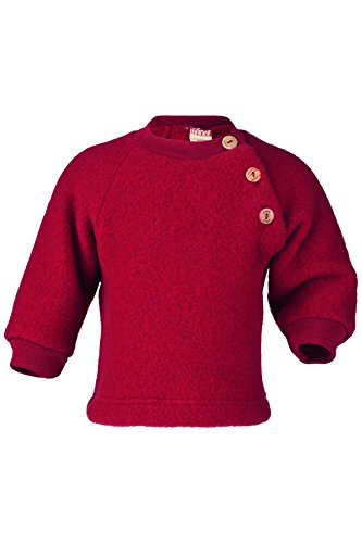 Engel Raglanpullover - rot melange - 74/80 von Engel