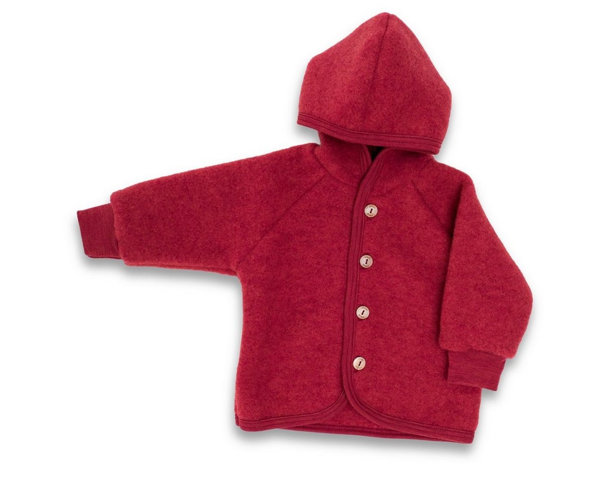 Engel Naturkleidung Walkjacke (1-St) Baby Fleece Jacke mit Kapuze aus Bio Schurwolle von Engel Naturkleidung