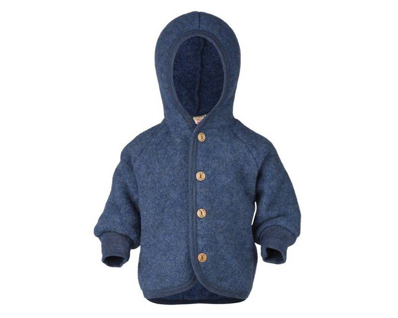 Engel Naturkleidung Walkjacke (1-St) Baby Fleece Jacke mit Kapuze aus Bio Schurwolle von Engel Naturkleidung