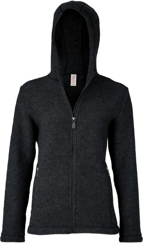 Engel Wolljacke Jacke mit Kapuze Merino Wollfleece Damen von Engel