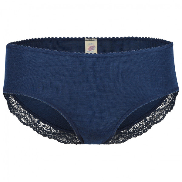 Engel - Women's Panty mit Spitze - Seidenunterwäsche Gr 34/36 blau von Engel