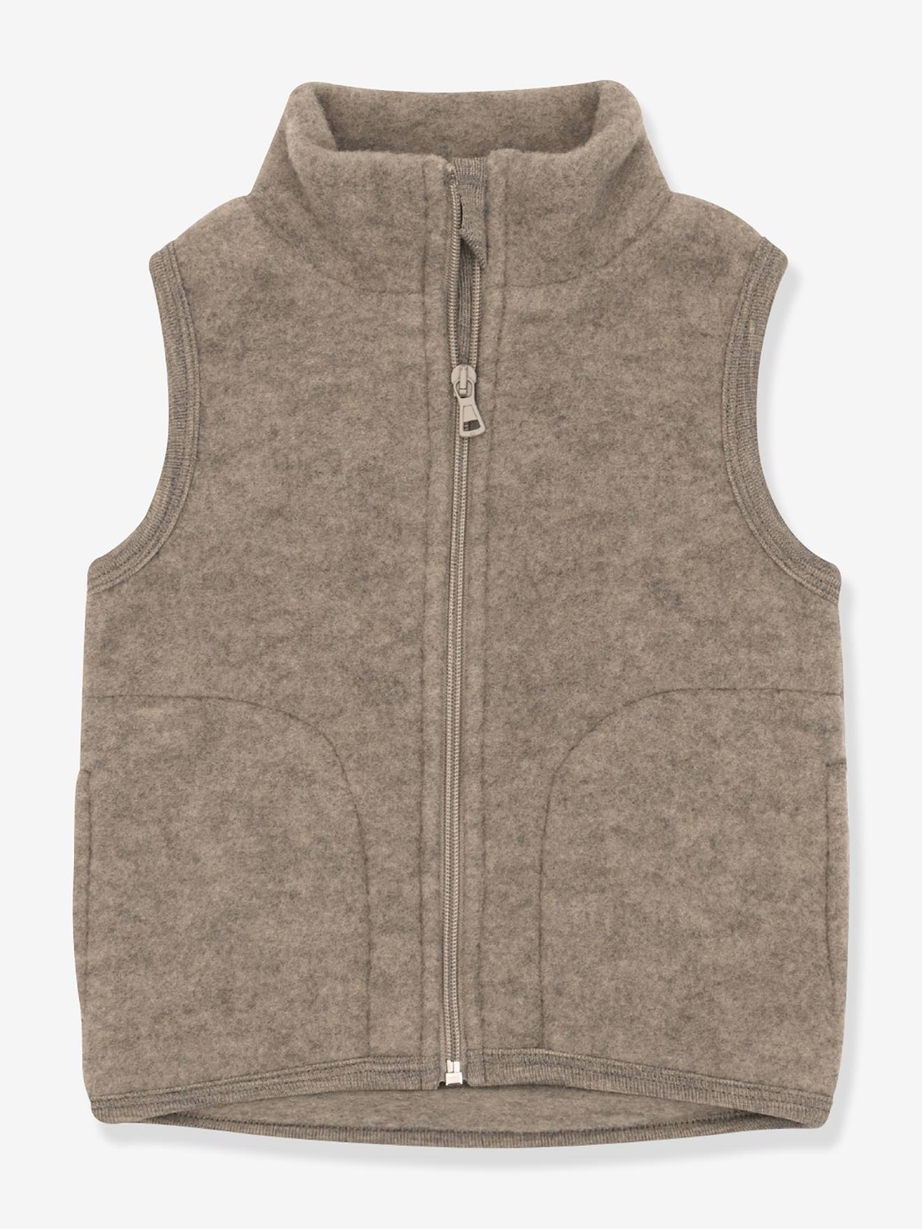 Kinder Fleeceweste aus Schurwolle ENGEL  meliert von Engel