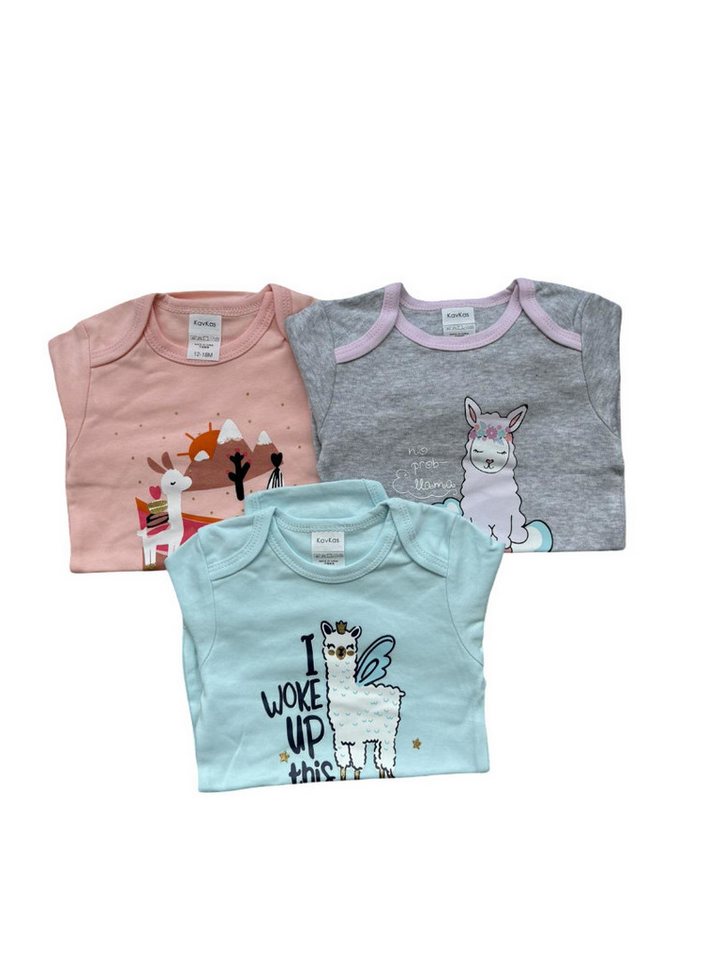 EngelMode Strampler Baby Jungen Mädchen, Wickelbody, Romper 3er-Pack EM-1006-1007 von EngelMode