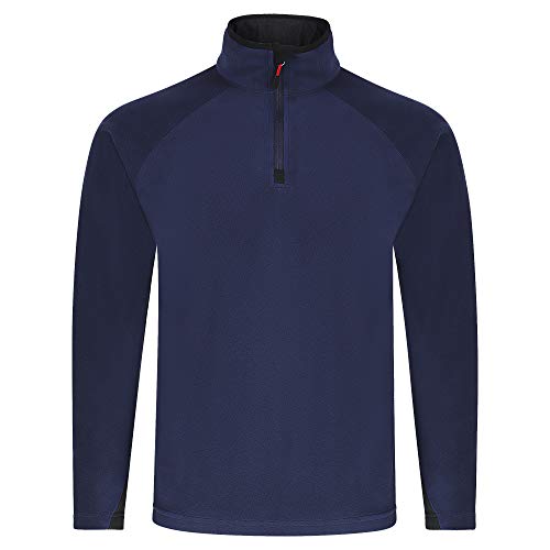 Engelbert Strauss Fleecepullover Troyer Atmungsaktiv Windabweisend Wärmend Dryplexx Micro (Dunkelblau, XL) von Engelbert Strauss