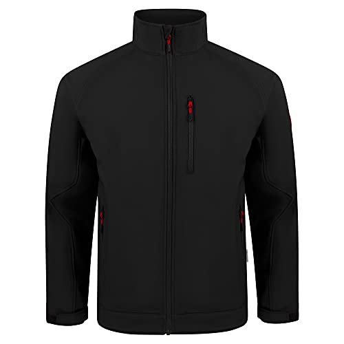 Engelbert Strauss Softshelljacke Übergangsjacke Funktionsjacke Atmungsaktiv Windabweisend Wärmend Dryplexx (Schwarz, L) von Engelbert Strauss