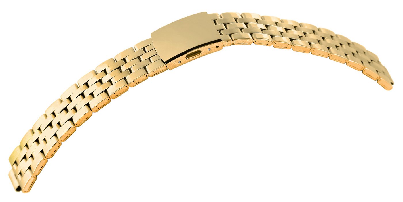 Engelhardt Uhrenarmband 8100149 Edelstahl-Uhrenarmband mit Faltschließe, goldfarben, 12 - von Engelhardt