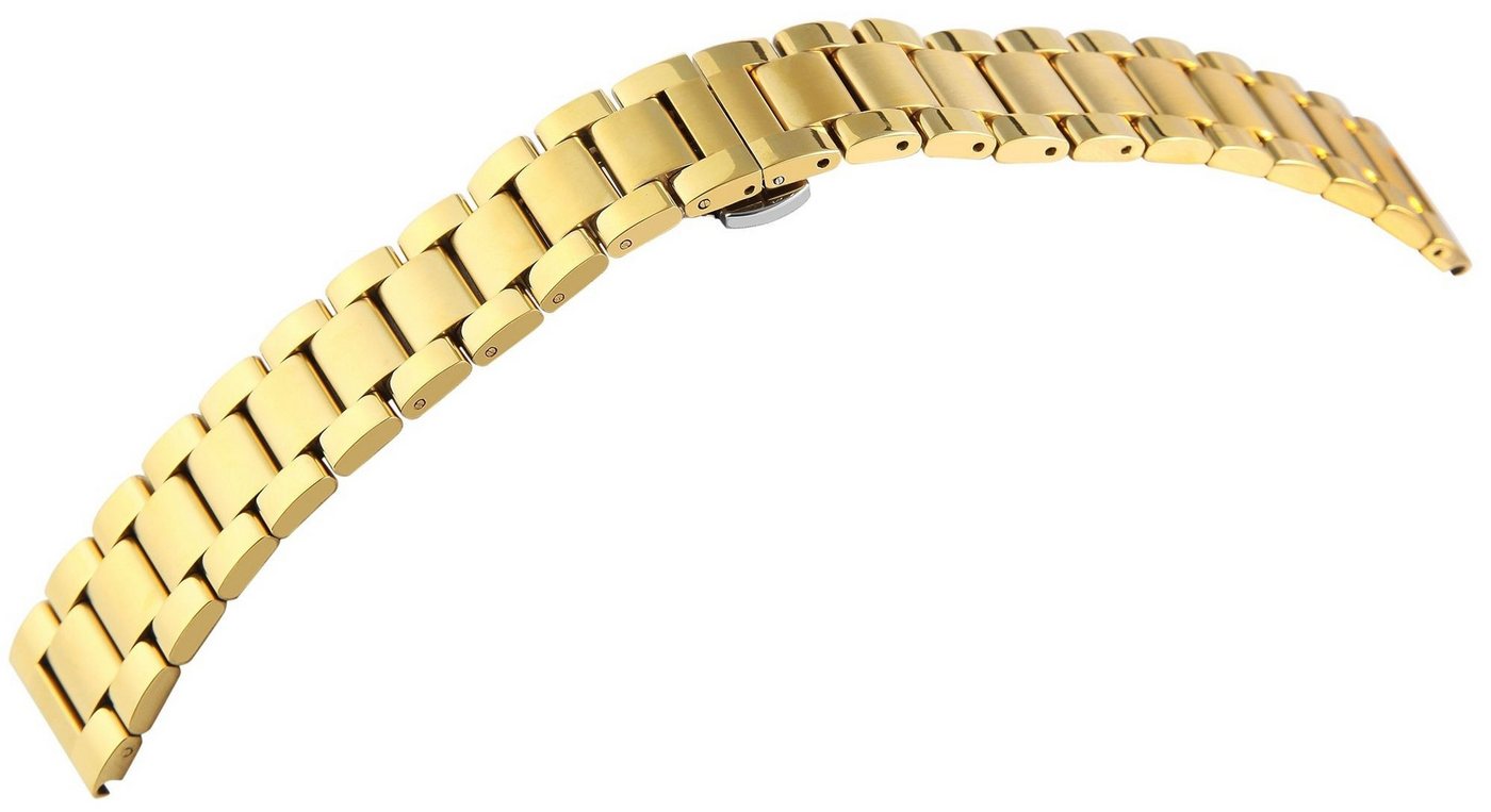 Engelhardt Uhrenarmband ET0004 Edelstahl-Uhrenarmband goldfarben Butterfly-Faltschließe von Engelhardt