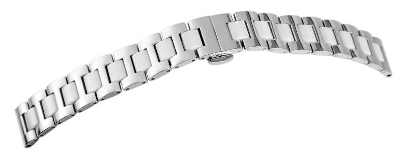 Engelhardt Uhrenarmband MB0024 Edelstahl-Uhrenarmband silberfarben Butterfly-Faltschließe, Damen ErsatzArmband von Engelhardt